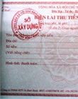 Giấy nộp tiền lệ phí thẩm định thiết kế bản vẽ thi công